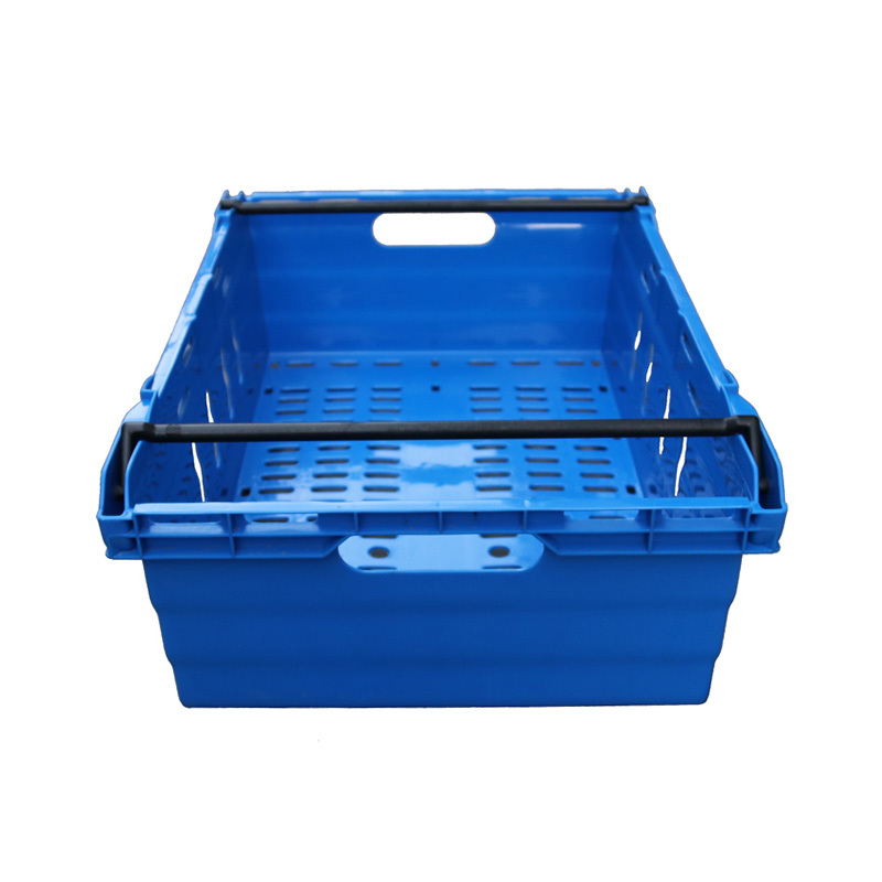Plastic Nestable  stackable vented crate 6419