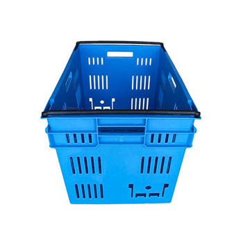 Plastic Nestable  stackable vented crate 6439