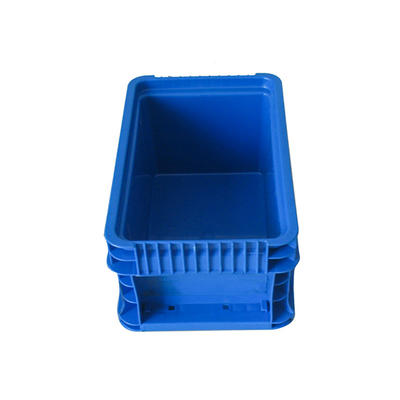 Plastic blue stackable crate for storage parts EU-A