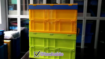 Plastic Foldable and Stackable Storage Boxes/Crates