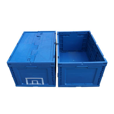 Plastic Foldable and Stackable Storage Boxes/Crates with Lid