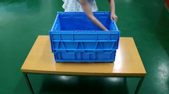Plastic Foldable and Stackable Storage Boxes/Crates with Lid