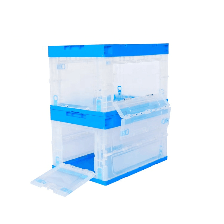 Plastic Transparent Folding Storage Boxes with Open Door