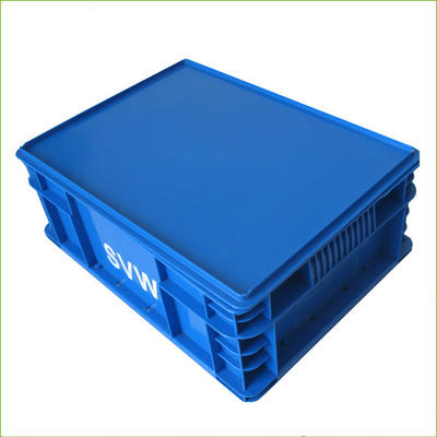 Plastic blue stackable storage crate EU-B